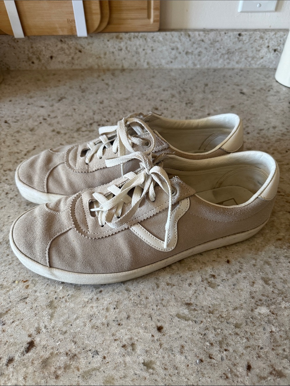 Vans Men's Casual Lace-Up Sneakers in Light Tan